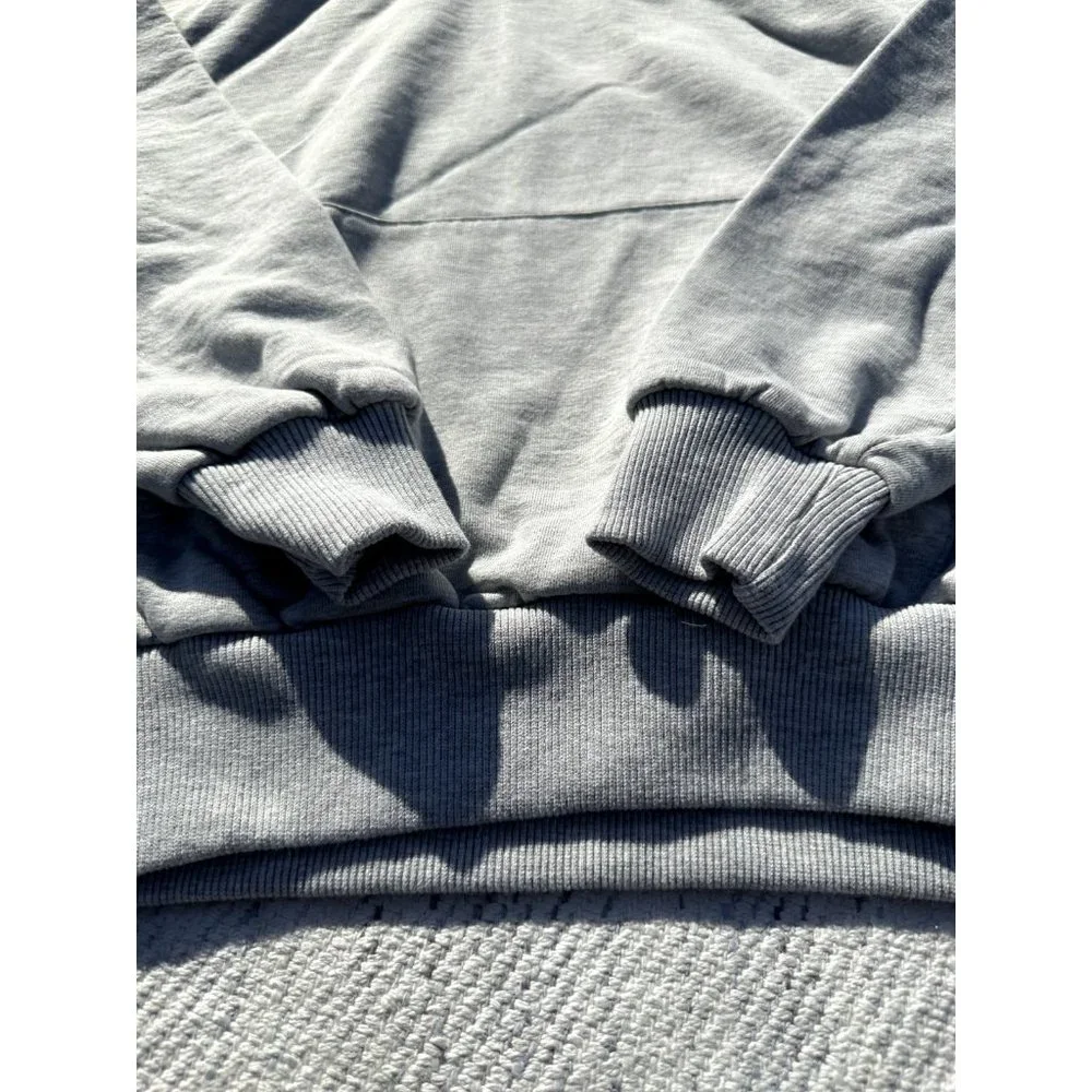 Collusion Mens Small Gray Sweater Hoodie Long Sleeve Drawstring Fleece - Picture 4 of 8